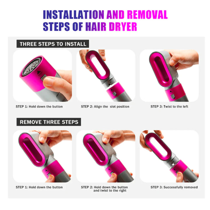 5-in-1 Warm Air Hair Dryer Brush – Aurevia-Nora Luxe