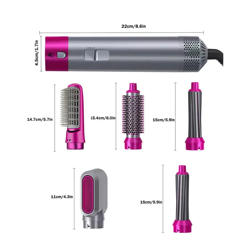 5-in-1 Warm Air Hair Dryer Brush – Aurevia-Nora Luxe