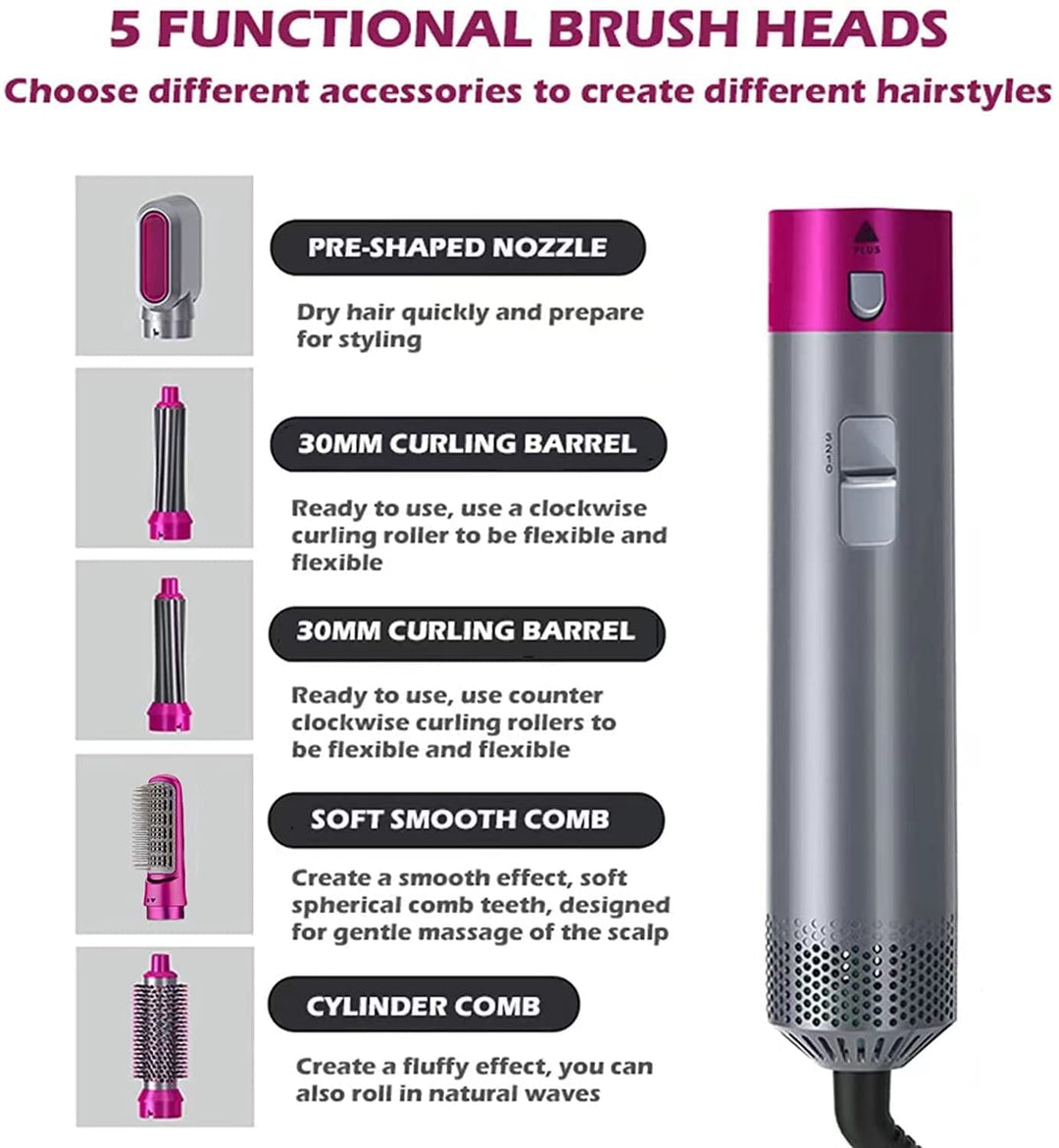 5-in-1 Warm Air Hair Dryer Brush – Aurevia-Nora Luxe