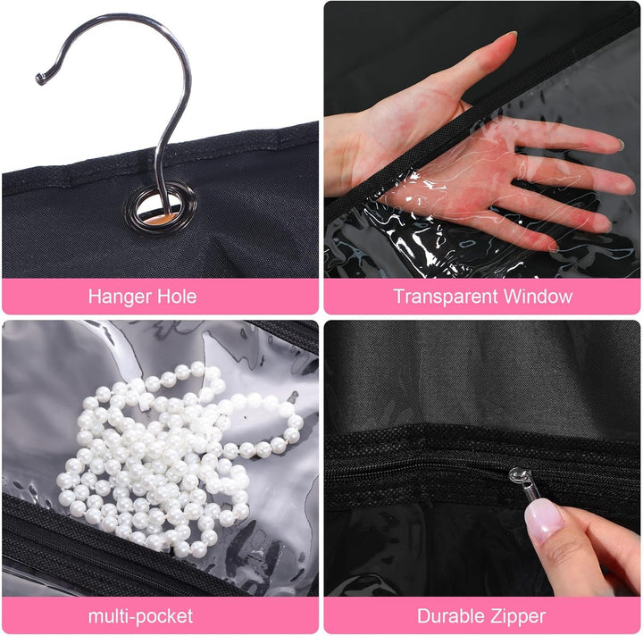 Dance & Costume Garment Bag Set – 5-Pack with Clear Pockets & Fold Loop (Buy 1, Get 1 FREE)