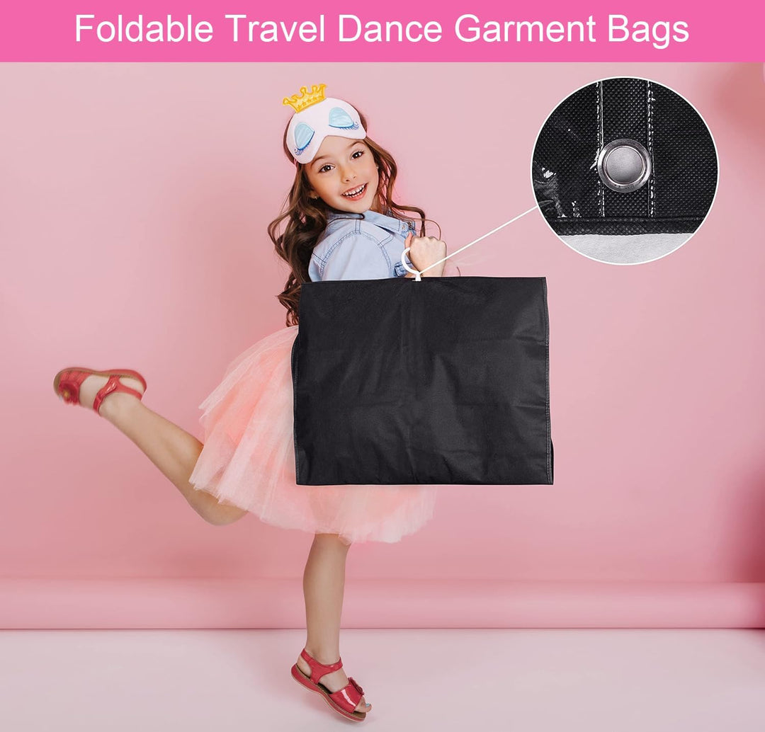 Dance & Costume Garment Bag Set – 5-Pack with Clear Pockets & Fold Loop (Buy 1, Get 1 FREE)