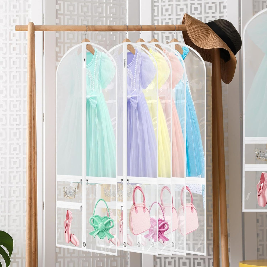 Foldable Dance Garment Bags with Zipped Accessory Pockets – 5-Pack (1+1 FREE)