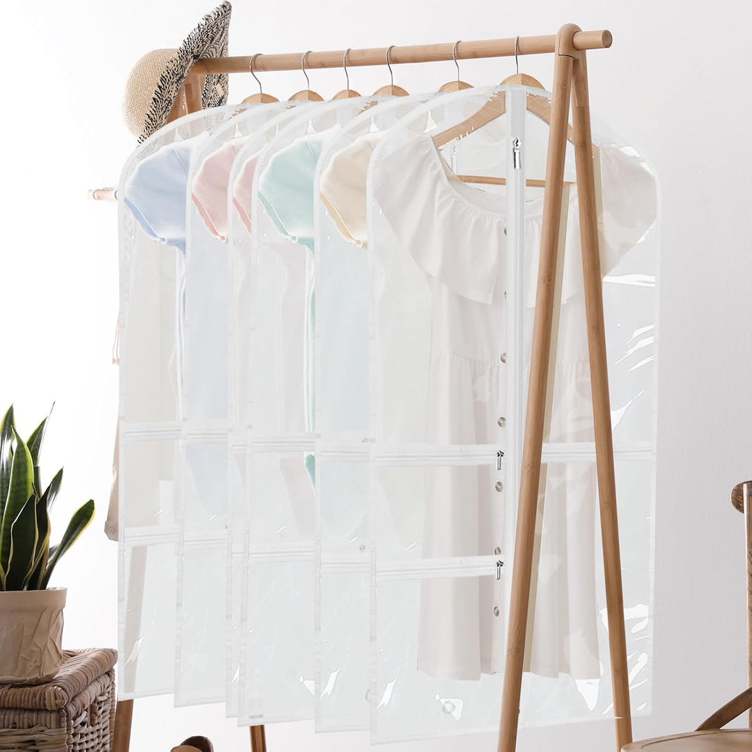 Foldable Dance Garment Bags with Zipped Accessory Pockets – 5-Pack (1+1 FREE)