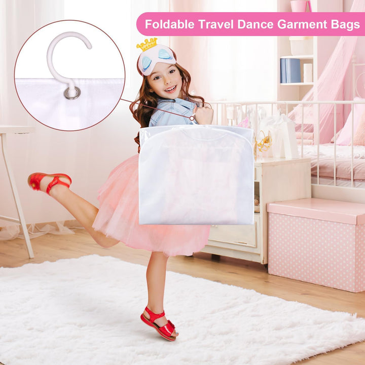 Foldable Dance Garment Bags with Zipped Accessory Pockets – 5-Pack (1+1 FREE)