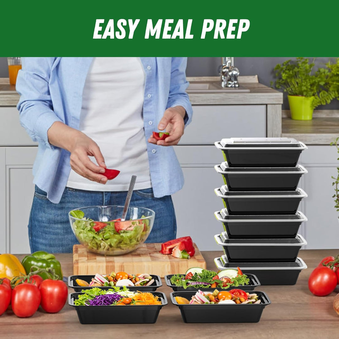 50-Pack Reusable Meal Prep Containers with Lid, Leakproof-700 ml-Nora Luxe
