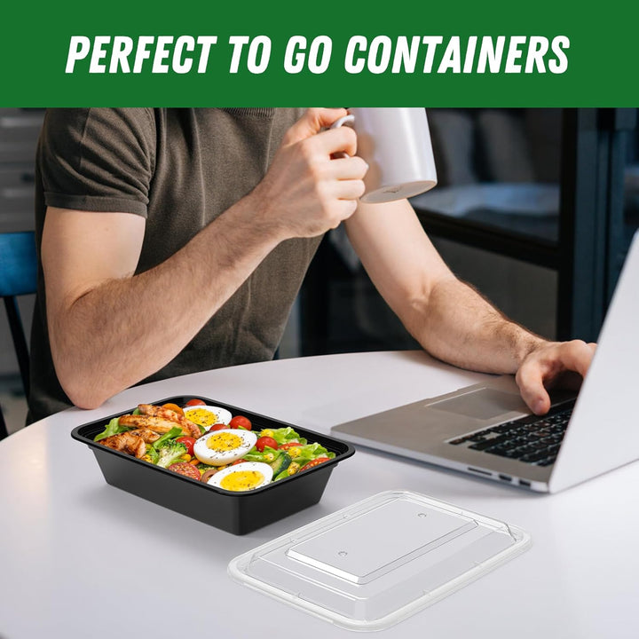 50-Pack Reusable Meal Prep Containers with Lid, Leakproof-700 ml-Nora Luxe