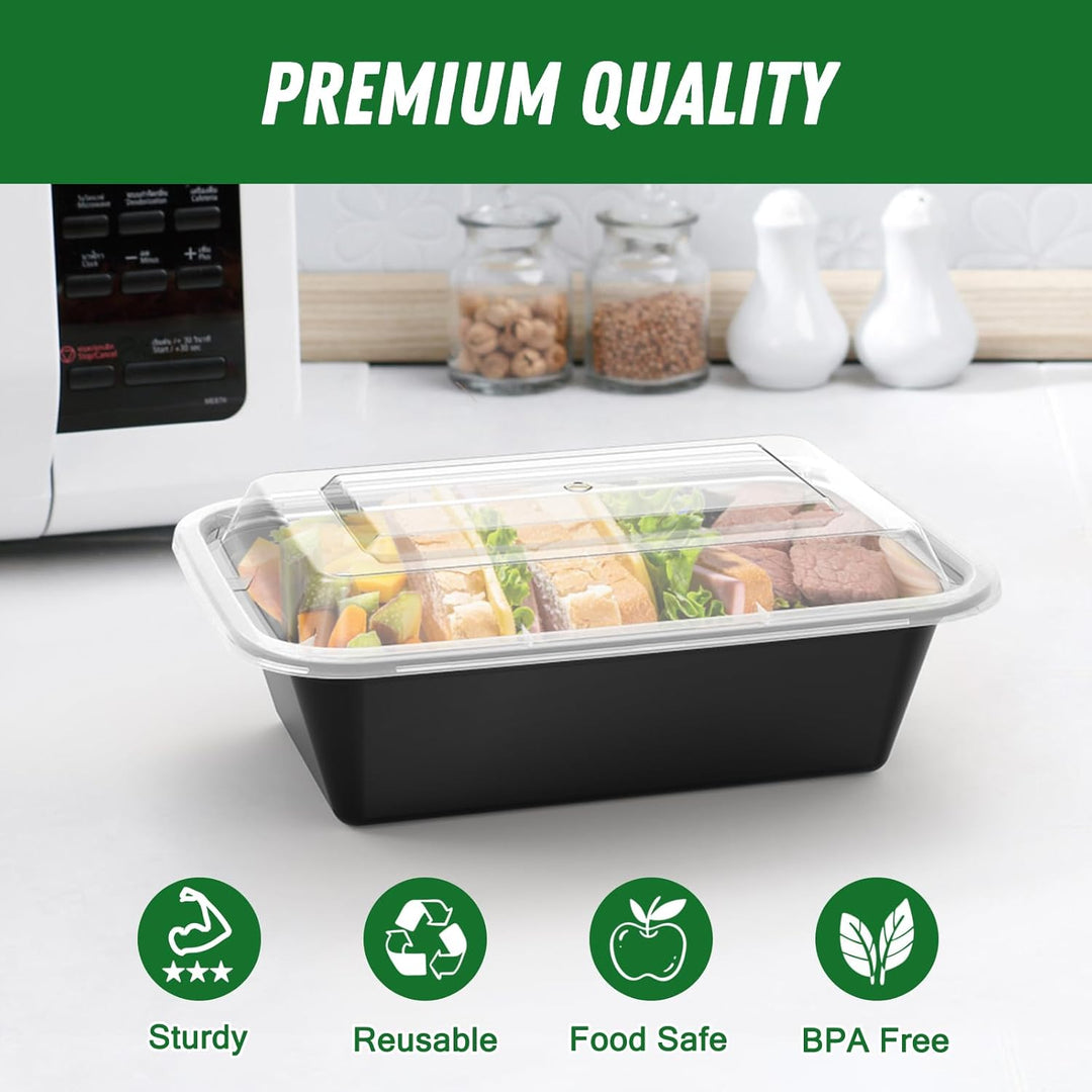 50-Piece Meal Prep Containers with Lids - SealMate-Nora Luxe