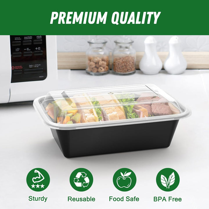 50-Piece Meal Prep Containers with Lids - SealMate-Nora Luxe