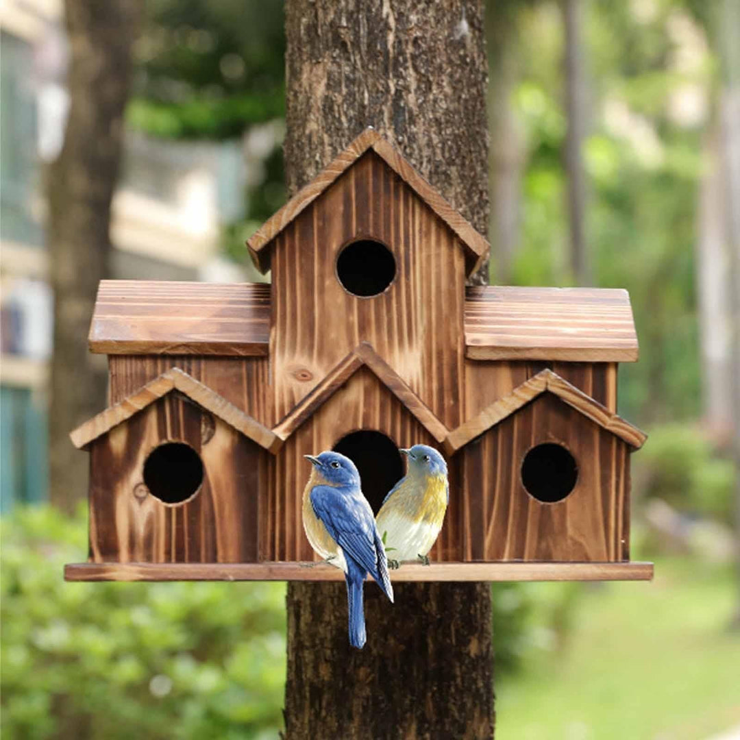 6 Cats Handmade Birdhouse - NestHaven-Nora Luxe