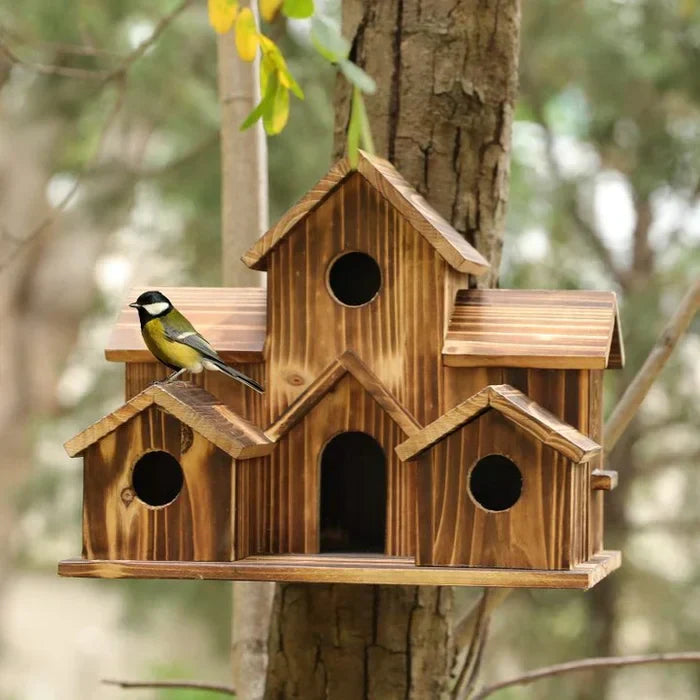 6 Cats Handmade Birdhouse - NestHaven-Nora Luxe