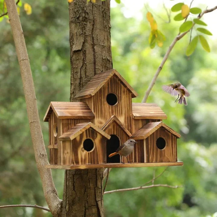 6 Cats Handmade Birdhouse - NestHaven-Nora Luxe
