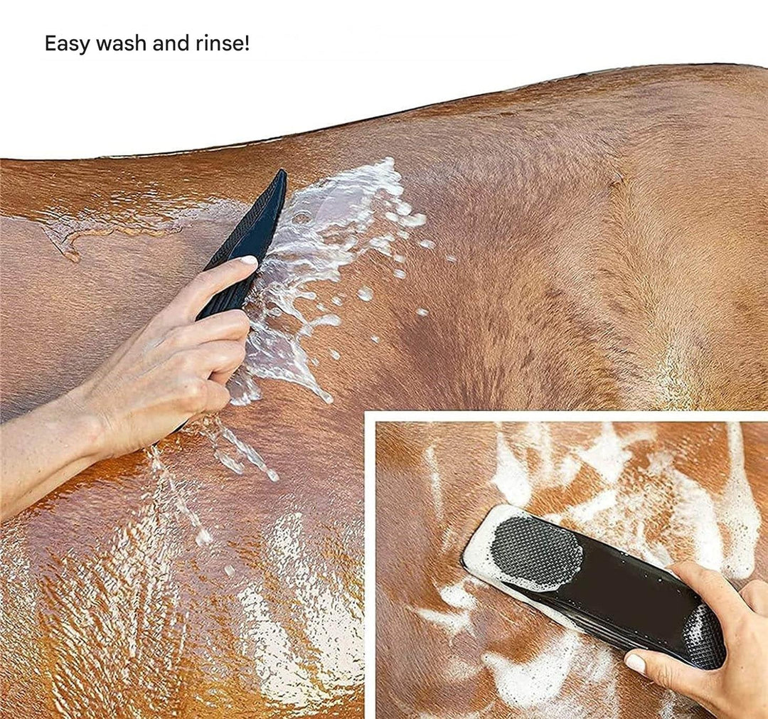 6-In-1 Horse Grooming Brush - EquiGlow-Black-Nora Luxe