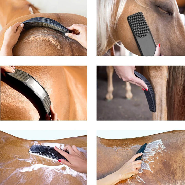 6-In-1 Horse Grooming Brush - EquiGlow-Black-Nora Luxe