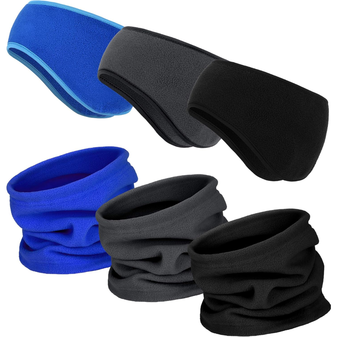 6-in-1 Winter Fleece Set - ArcticPack-Blue - Gray - Black-Nora Luxe