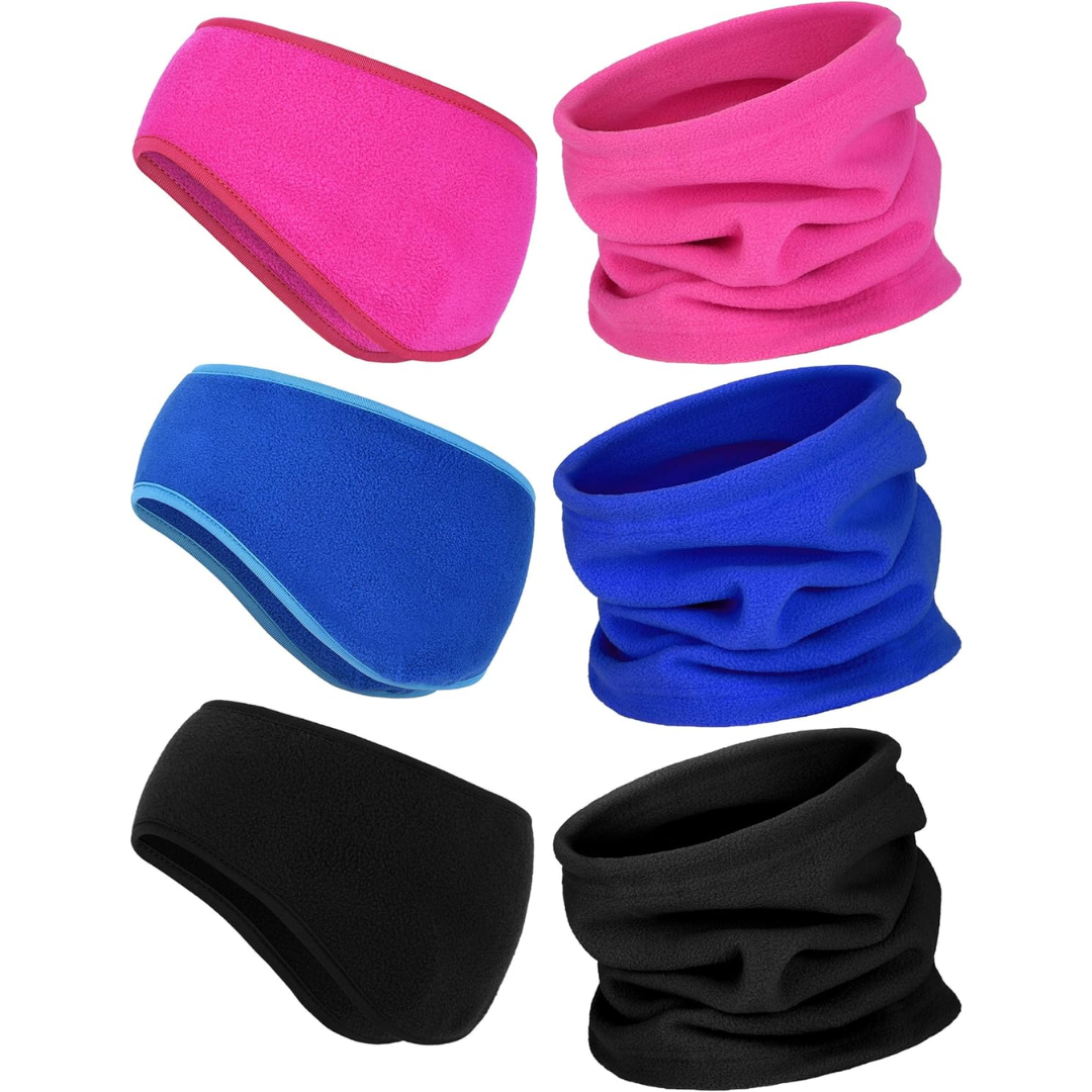 6-in-1 Winter Fleece Set - ArcticPack-Pink - Blue - Black-Nora Luxe