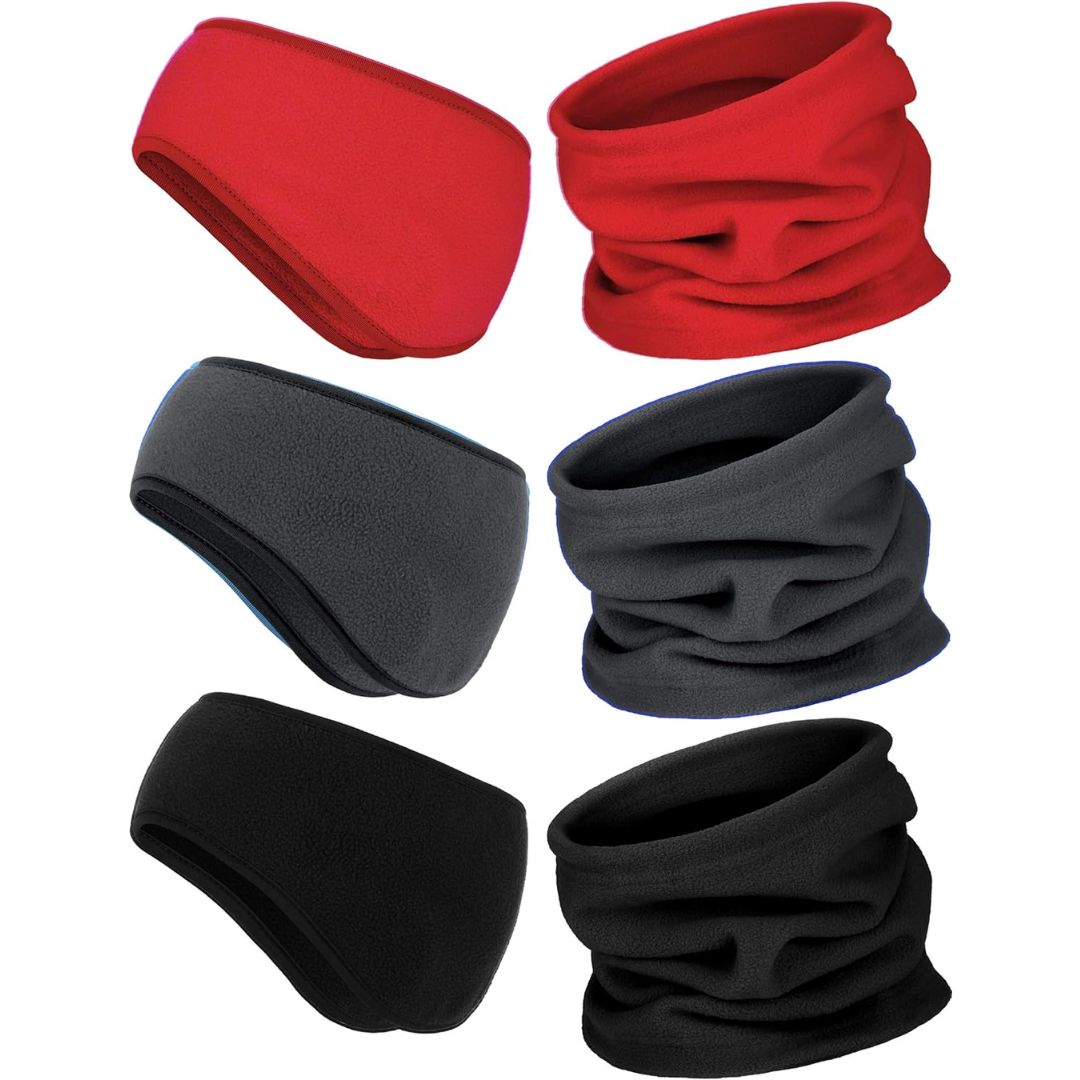 6-in-1 Winter Fleece Set - ArcticPack-Red - Gray - Black-Nora Luxe