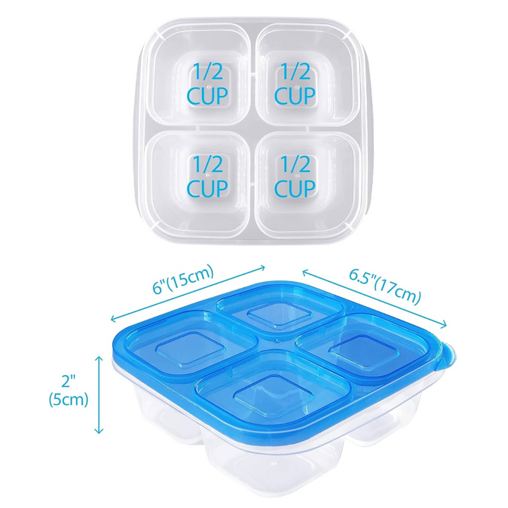 6-Pack Reusable Bento Box Meal Prep Set-Brightly colored-Nora Luxe