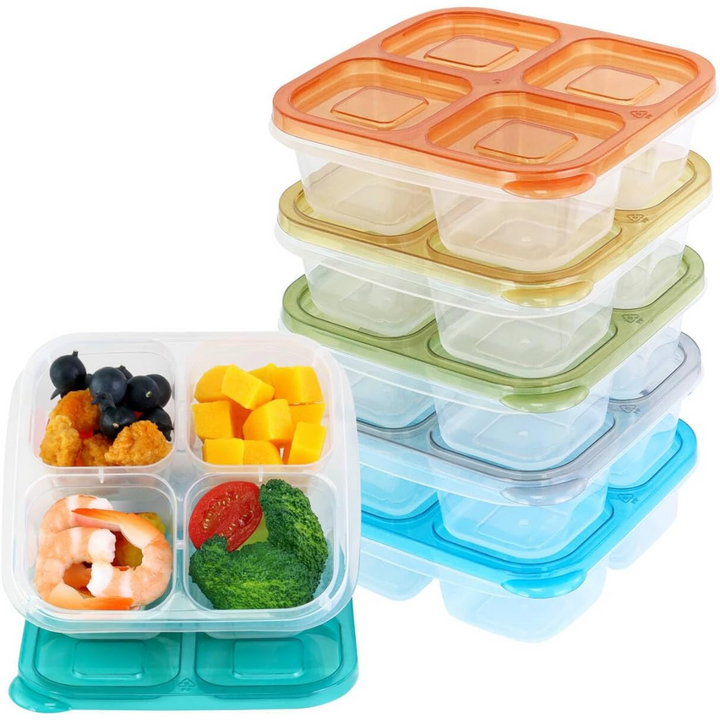 6-Pack Reusable Bento Box Meal Prep Set-Darkly colored-Nora Luxe