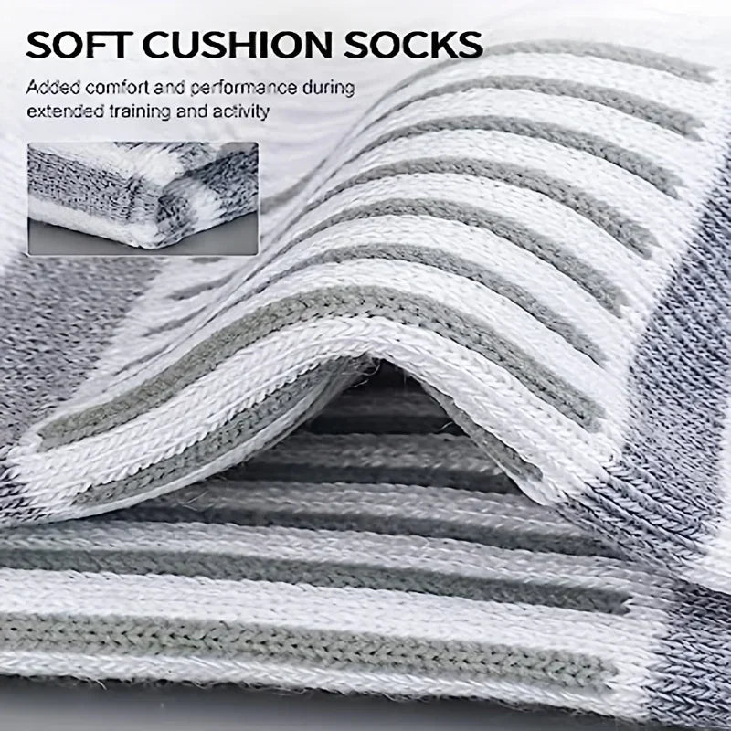 6 Pairs of Breathable Ankle Socks - ActiveRun-Black-Nora Luxe