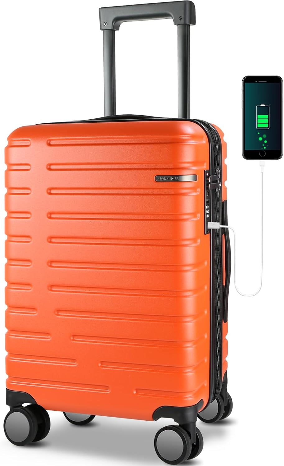 Expandable Hard Shell Carry-On Luggage with Spinner Wheels & TSA Lock