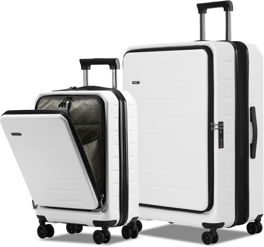 Expandable Hard Shell Carry-On with Front Pocket & TSA Lock