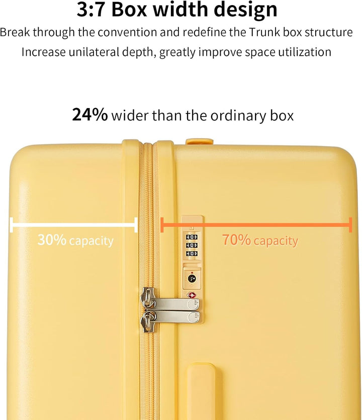 Airline-Approved 20" (50.8 cm) Carry-On Luggage with 3:7 Split & Triple-Layer PC Shell