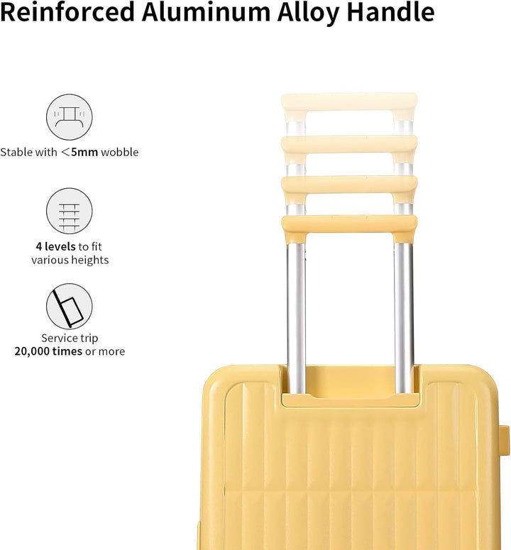 Airline-Approved 20" (50.8 cm) Carry-On Luggage with 3:7 Split & Triple-Layer PC Shell
