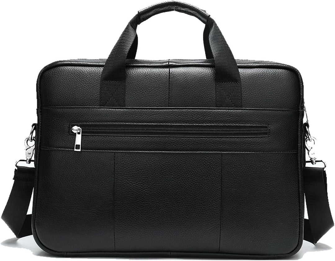 Premium Cowhide Leather 15” (38.1 cm) Business Briefcase with Organiser Compartments