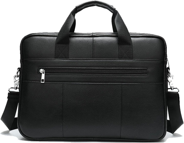 Premium Cowhide Leather 15” (38.1 cm) Business Briefcase with Organiser Compartments