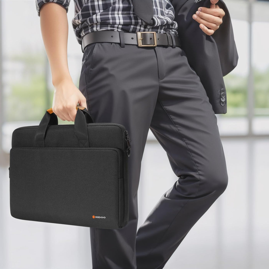 Water-Resistant Laptop Shoulder Bag with 360° Protective Padding – Buy 1, Take 1 FREE
