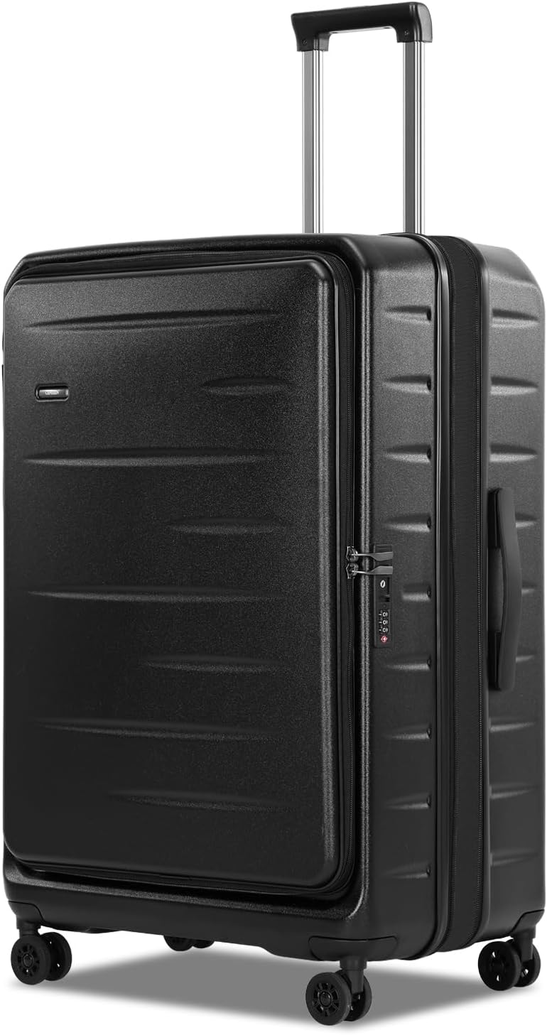 Expandable Hard Shell Carry-On with Front Pocket & TSA Lock