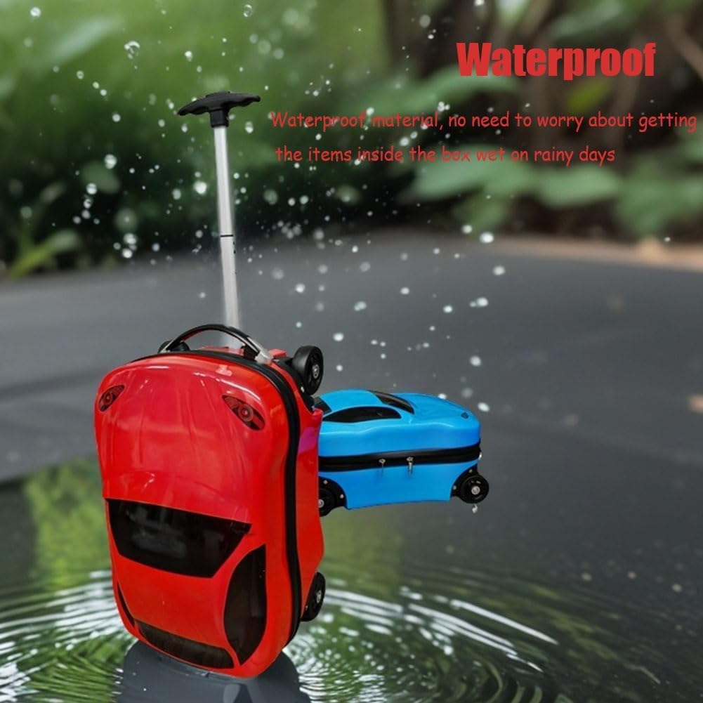 18” (45.72 cm) Kids Pull-Along Car Suitcase with Retractable Handle