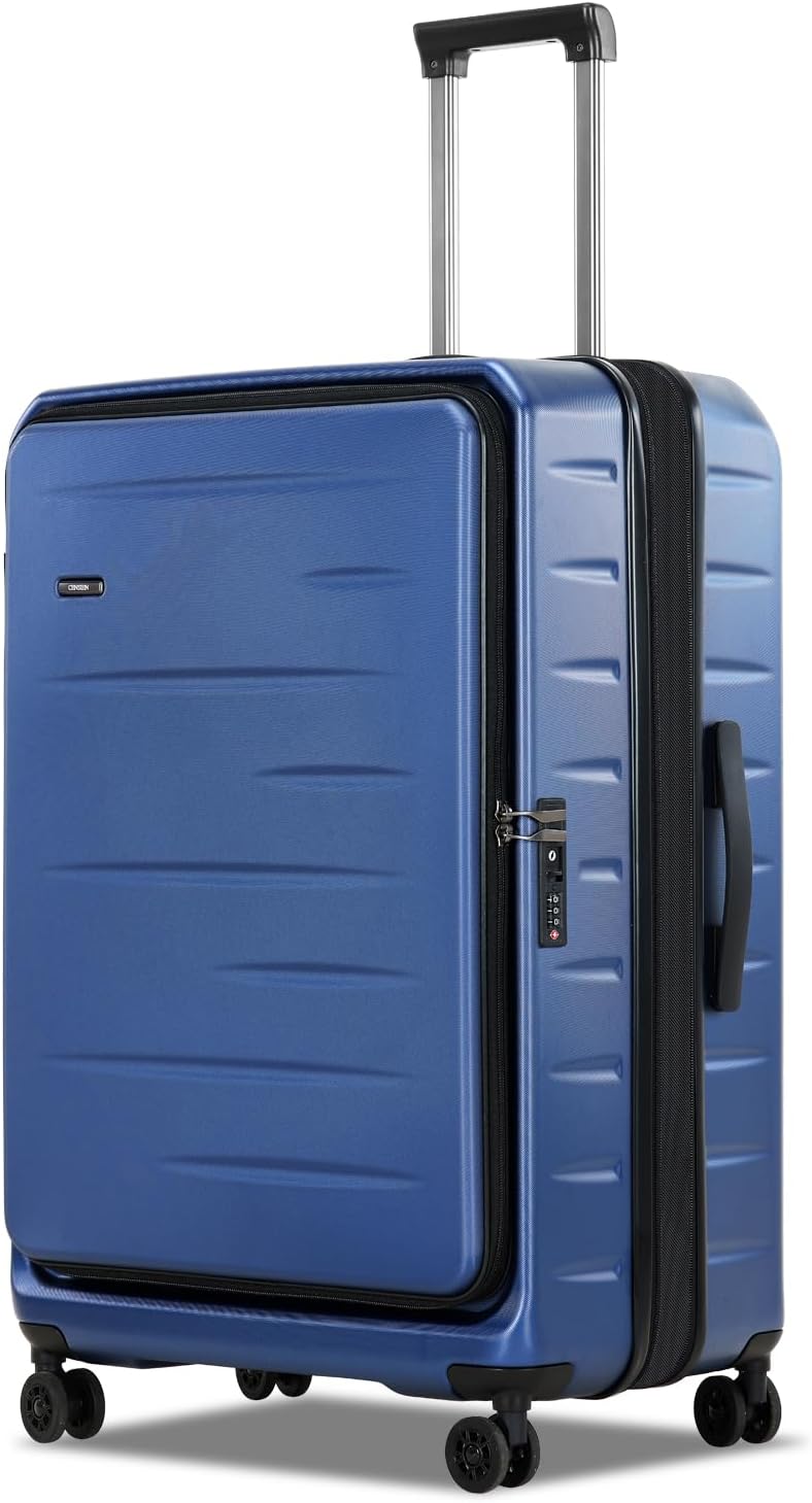 Expandable Hard Shell Carry-On with Front Pocket & TSA Lock