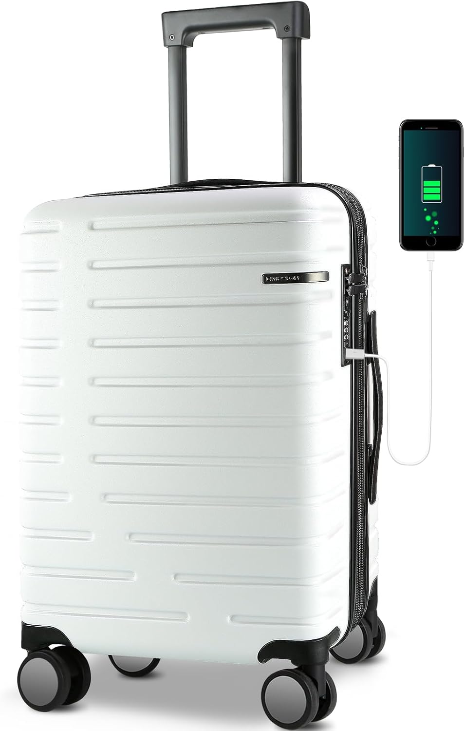 Expandable Hard Shell Carry-On Luggage with Spinner Wheels & TSA Lock
