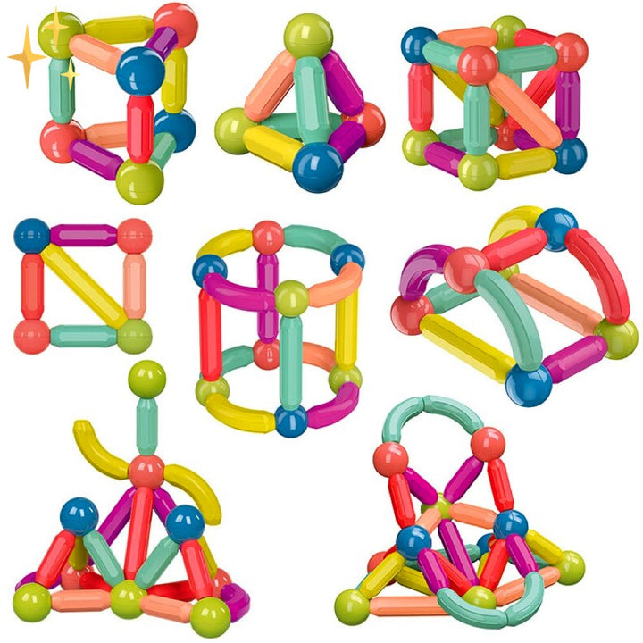 64 Pieces Magnetic Building Blocks - Creatix-Nora Luxe