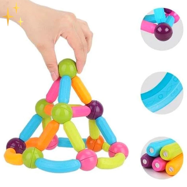 64 Pieces Magnetic Building Blocks - Creatix-Nora Luxe