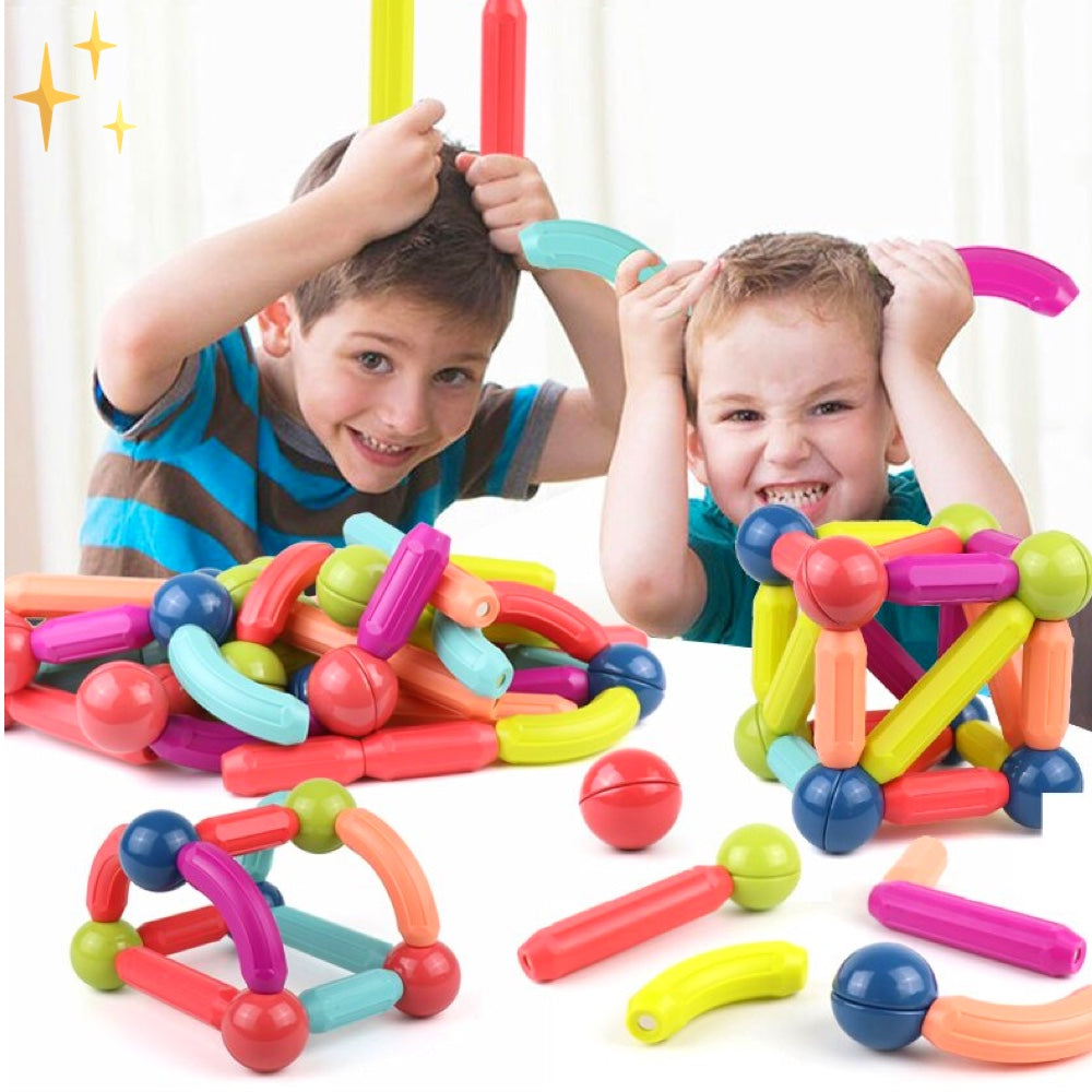 64 Pieces Magnetic Building Blocks - Creatix-Nora Luxe