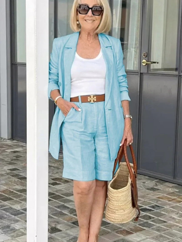 Trendy Ladies Linen Summer Set – Camille