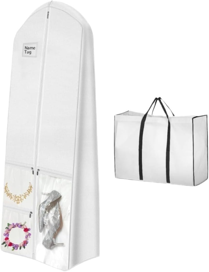 Full-Length Wedding Dress Storage Set – Dustproof Bridal Gown Cover (1+1 FREE)
