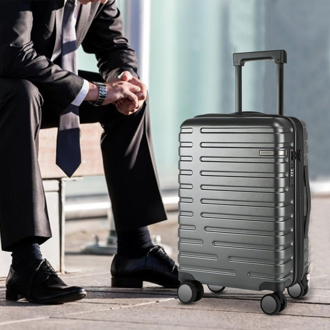 Expandable Hard Shell Carry-On Luggage with Spinner Wheels & TSA Lock