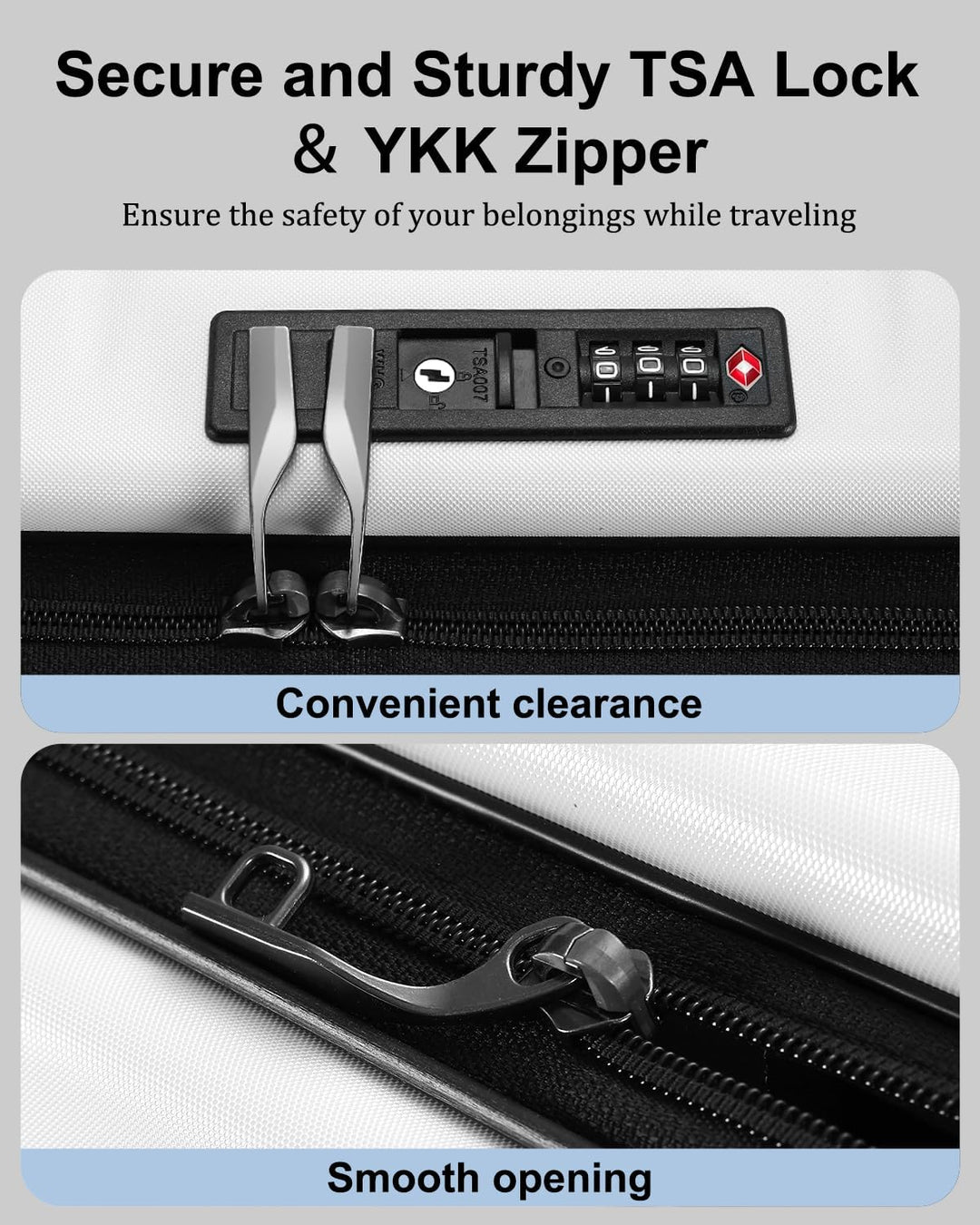 Expandable Hard Shell Carry-On with Front Pocket & TSA Lock