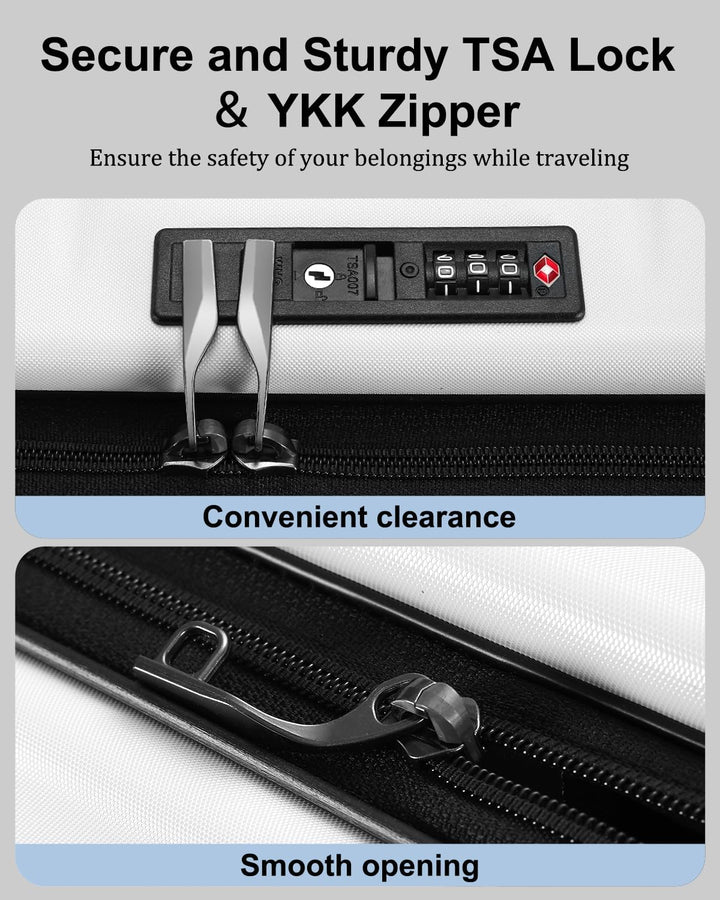 Expandable Hard Shell Carry-On with Front Pocket & TSA Lock