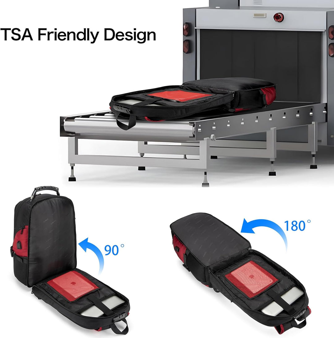 Water-Resistant Anti-Theft Laptop & Travel Backpack with USB Port – 17.3" (43.94 cm)