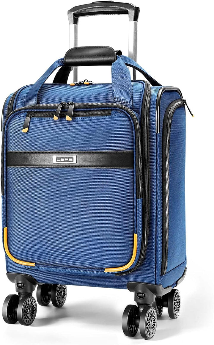 Airline-Approved Underseat Carry-On with Spinner Wheels & Laptop Pocket