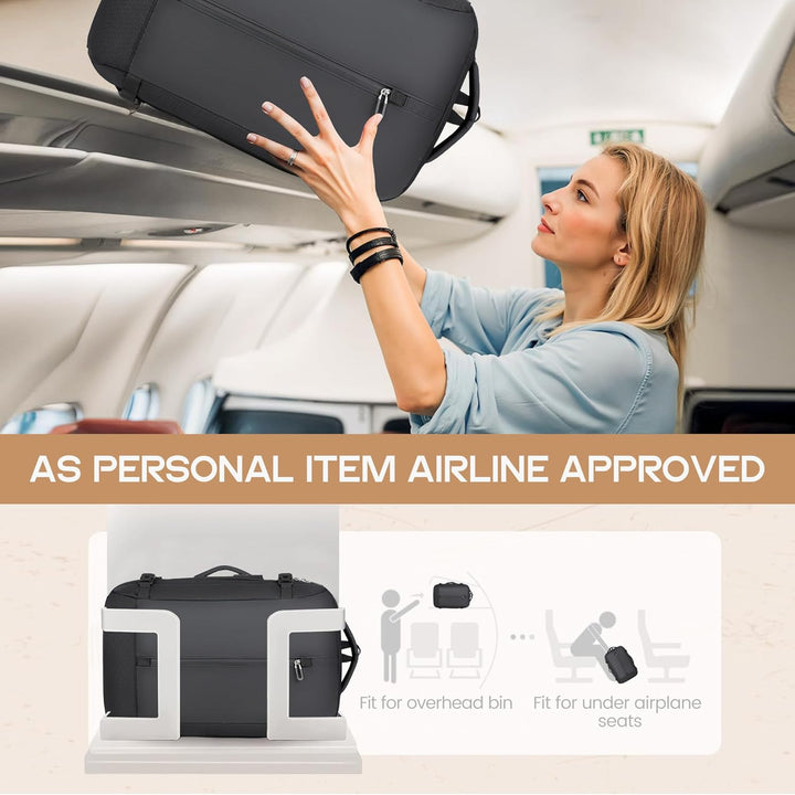 40L Expandable Waterproof Travel Backpack with USB Port & 17” (43.18 cm) Laptop Sleeve – AirVoyage (Buy 1, Take 1 FREE Promo)