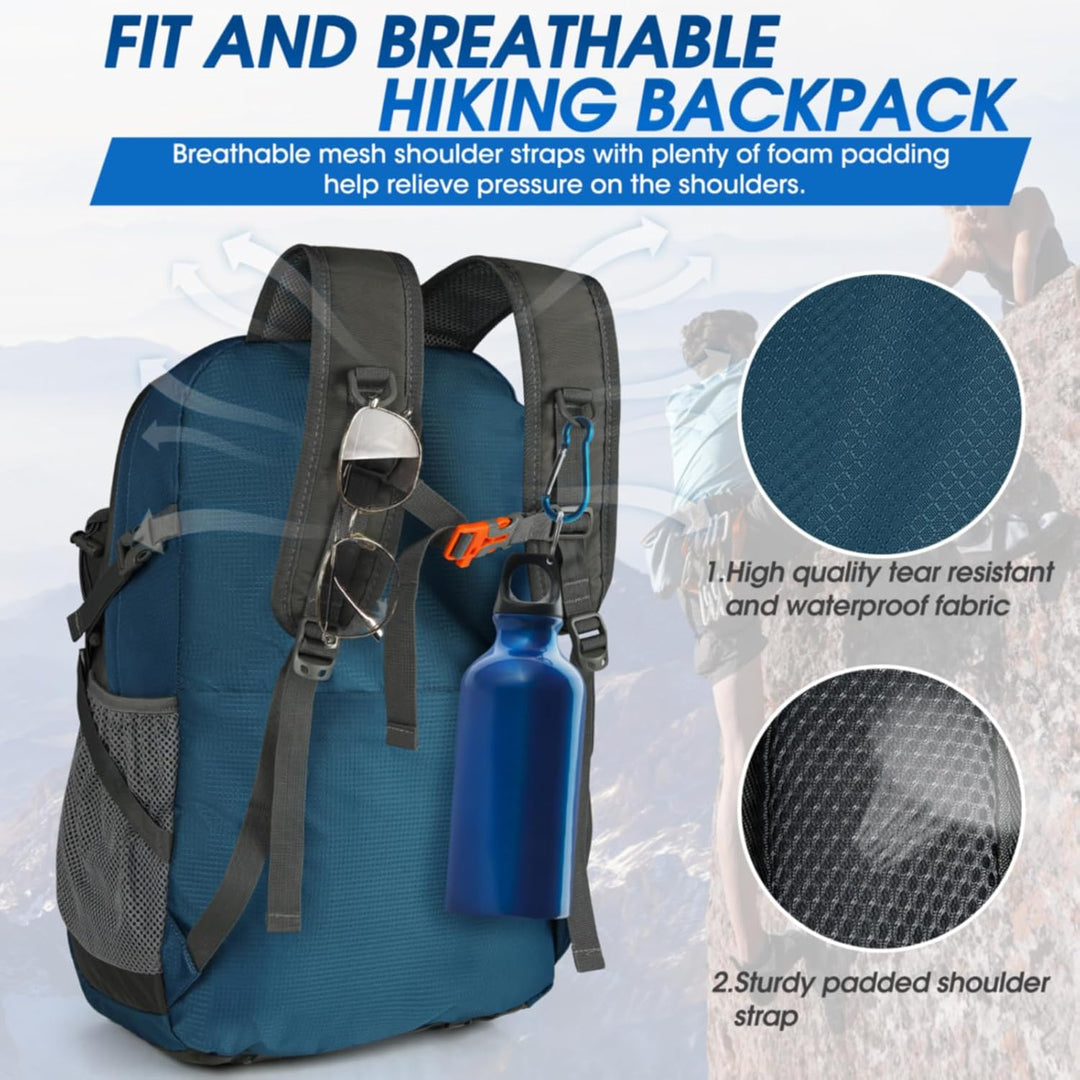 AA OUT OF STOCK 40L Waterproof Hiking & Camping Backpack – Lightweight & Packable – 1+1 FREE