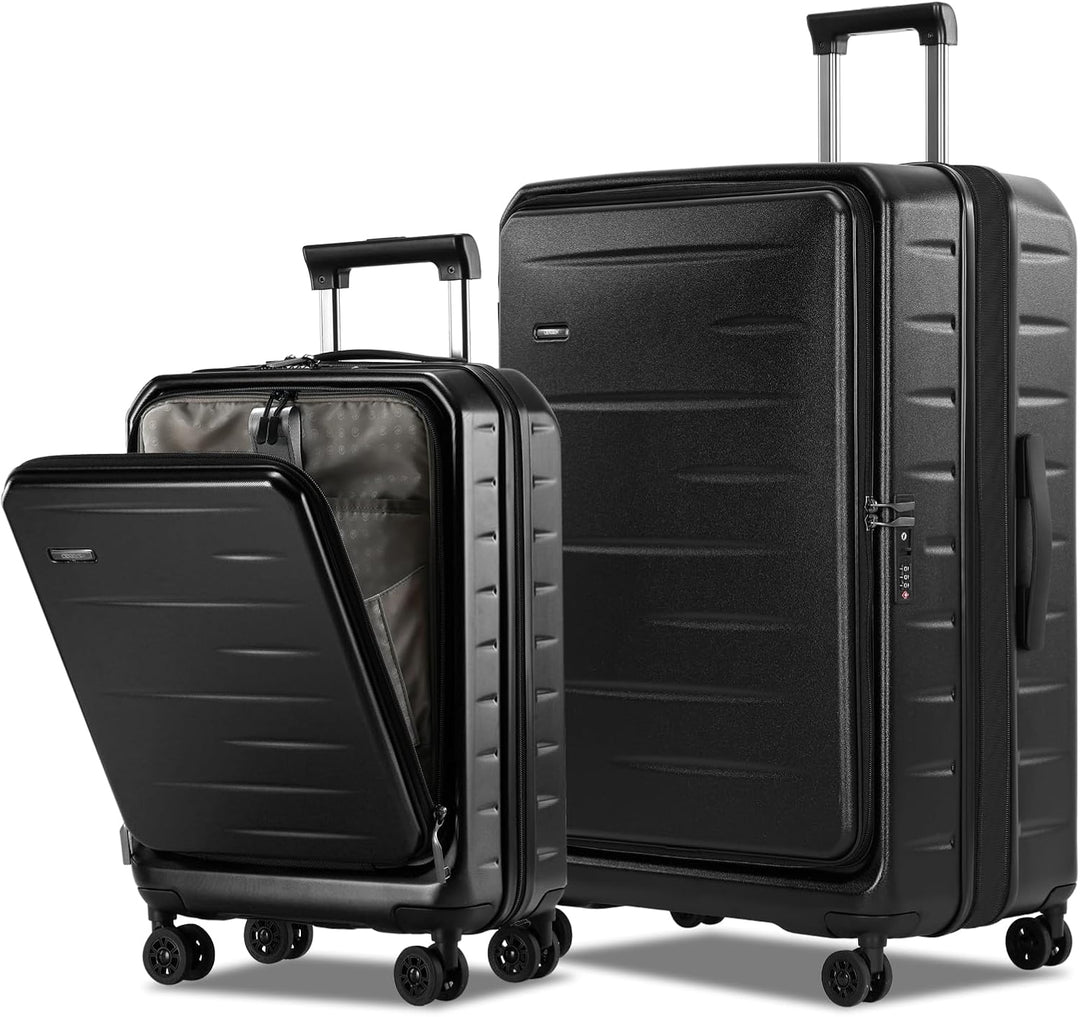 Expandable Hard Shell Carry-On with Front Pocket & TSA Lock