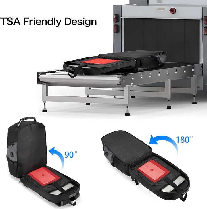 Water-Resistant Anti-Theft Laptop & Travel Backpack with USB Port – 17.3" (43.94 cm)