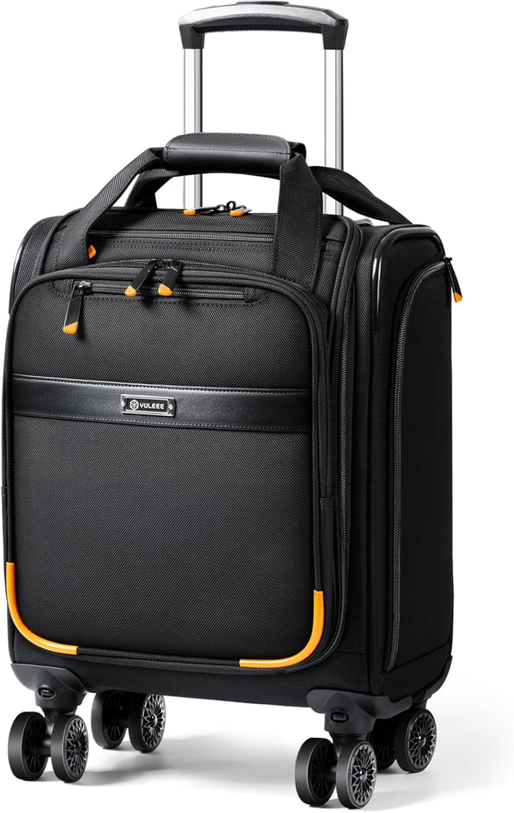 Airline-Approved Underseat Carry-On with Spinner Wheels & Laptop Pocket