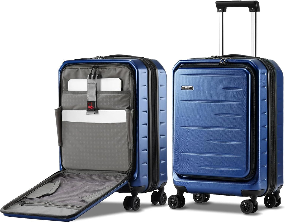 Expandable Hard Shell Carry-On with Front Pocket & TSA Lock